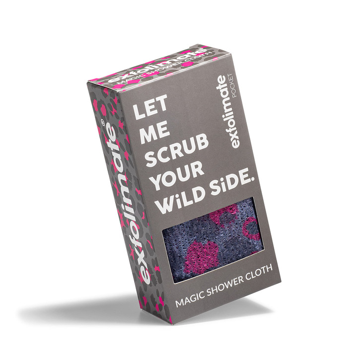 ExfoliMATE Magic Exfoliating Shower Cloth Gently Removes Dead Skin for a Youthful Clear Complexion Exotic Animal