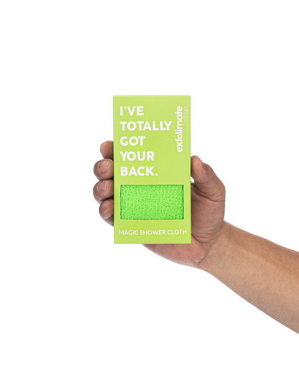 ExfoliMATE Magic Exfoliating Shower Cloth Gently Removes Dead Skin for a Youthful Clear Complexion Pocket 20 Green