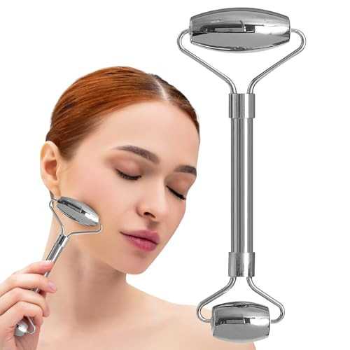 Stainless Steel Roller Face Roller Gua Sha Facial Tools Rollers for Face Skin Care Kit for Men Women Guasha Tools for Fa