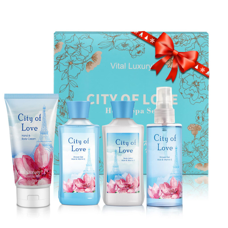 Vital Luxury Bath Body Kit 3 Fl Oz Ideal Skincare Gift Home Spa Set Includes Body Lotion Shower Gel Body Cream and Fragr