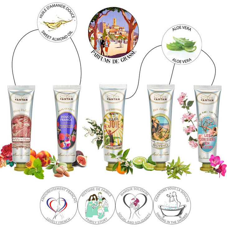 Un Air dAntan French Nails Hand Cream Gift Set 5 Pc Lotion Gift Set for Women Lotion Sets For Women Gift Hand Cream Set