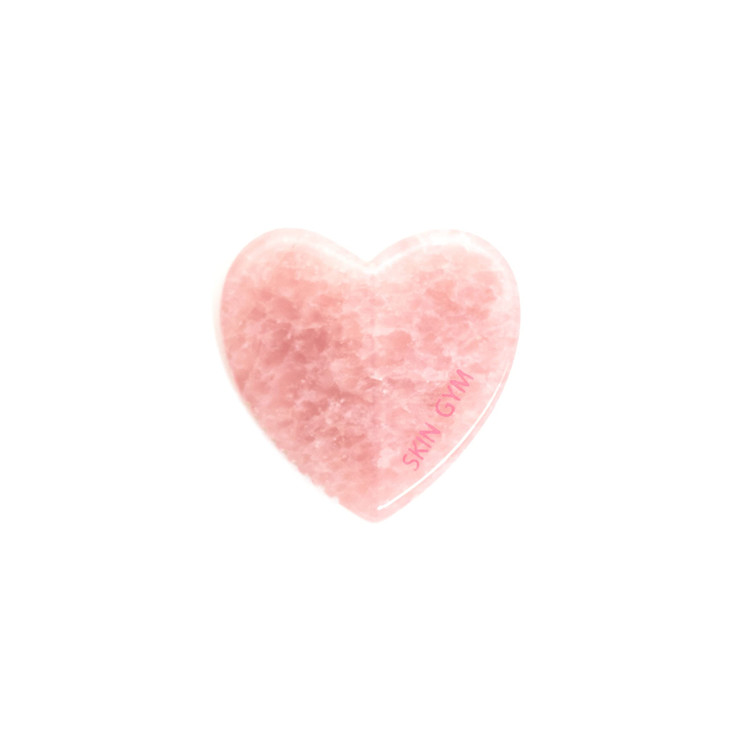 Skin Gym Rose Quartz Lovey Gua Sha Face Massager for Under Eye Bags Puffy Eyes and Fine Lines AntiAging Face Lift Skin C