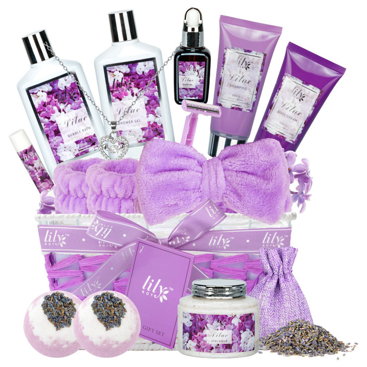 Valentines Day Gifts for Women 17Piece Bath and Body Gift Set for Mom Luxury Spa Gift Basket Pampering Bath Set Mothers