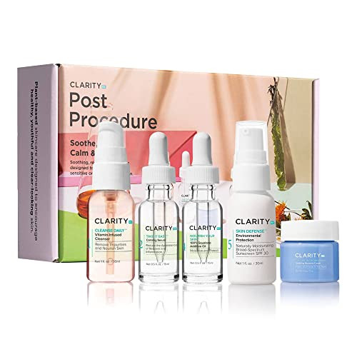 ClarityRx PostProcedure Skincare Kit Includes Natural PlantBased VitaminInfused Face Wash Calming Facial Serum Soothing