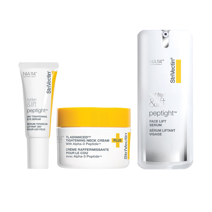 StriVectin Tighten and Lift AntiAging Trio Kit 3 piece Peptide Kit for Face Eyes and Neck to help visibly reduce the loo