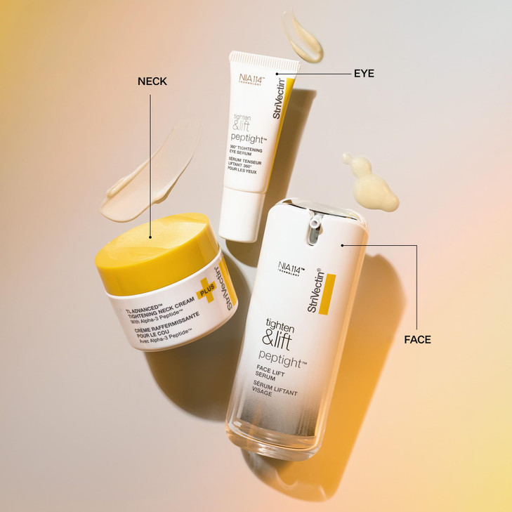 StriVectin Tighten and Lift AntiAging Trio Kit 3 piece Peptide Kit for Face Eyes and Neck to help visibly reduce the loo