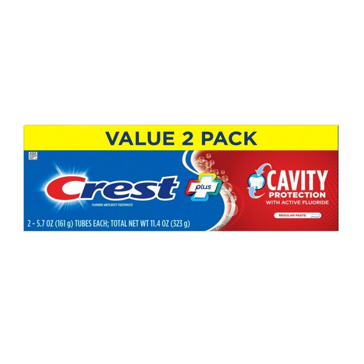 Crest Cavity Protection Toothpaste, Regular Paste, 5.7 Oz (Pack Of 2) online at globaldelivered