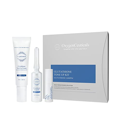 OxygenCeuticals Glutathione ToneUp Kit Antioxidant Skincare Set with Glutathione and Niacinamide Ampoule and Cream Duo 2
