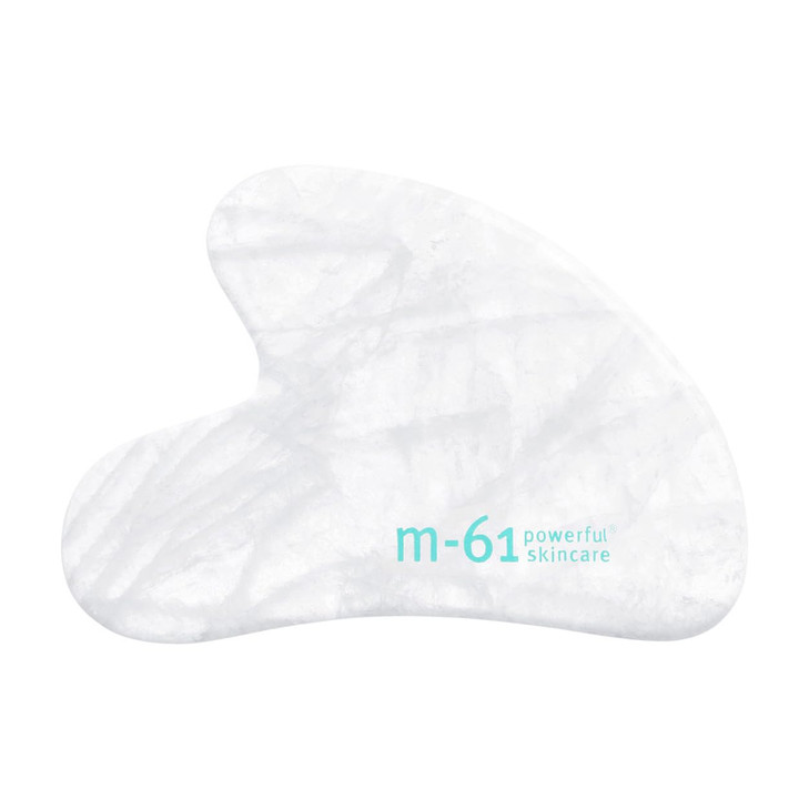 m61 Clear Quartz Gua Sha Facial Massage Tool To Stimulate Circulation Decrease Inflammation 100 HandCarved Natural Clear