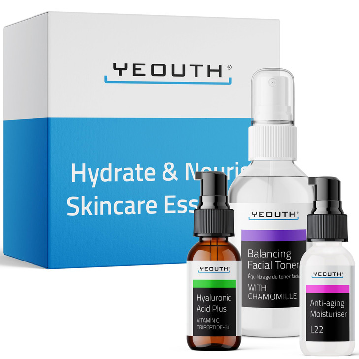 YEOUTH Valentines Day Skin Care Set Hyaluronic Acid Serum with Vitamin C Face Toner Face Moisturizer Skincare Kit for Hy