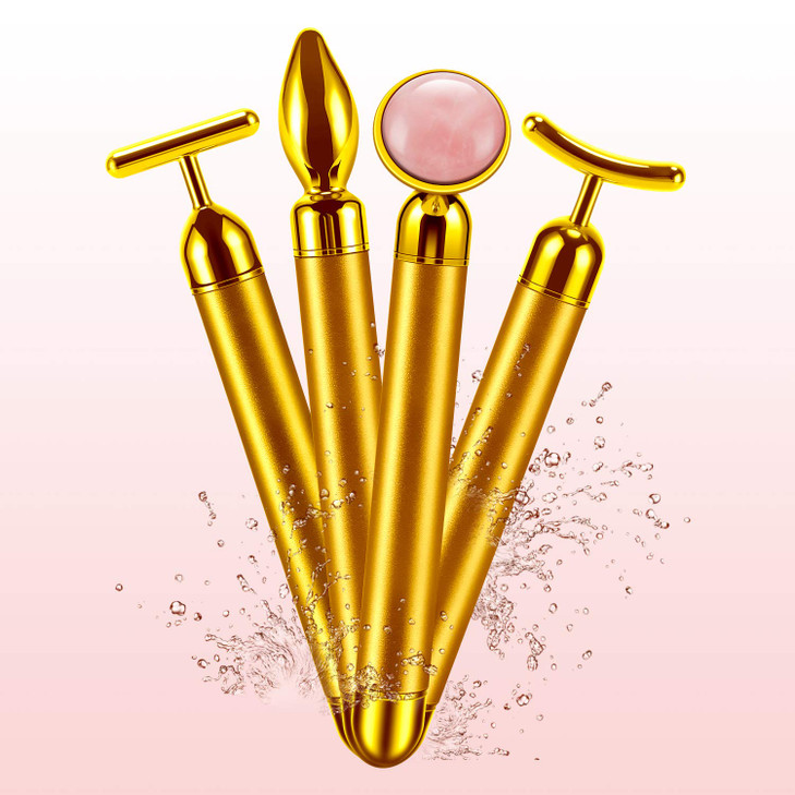 DANGSHAN 4in1 Face Massager Roller 24k Golden Face Roller Arm Eye Nose Massage for Face Facial Massager Skin Care Tools