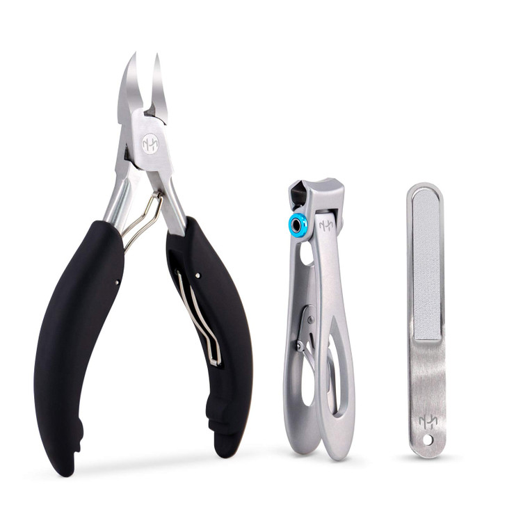 Toenail Clippers Set, Nail Clippers for Thick Hard Nails, Professional Podiatrist Heavy Duty Toe Nail Clipper and Nail File for Men and Adults, Senio online at globaldelivered