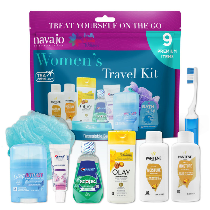 Handy Solutions 9 Piece Resealable Womens Travel Kit