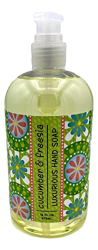 Greenwich Bay Trading Company Garden Collection Bundle Cucumber Freesia 16 Ounce Shea Butter Lotion 16 Ounce Hand Soap