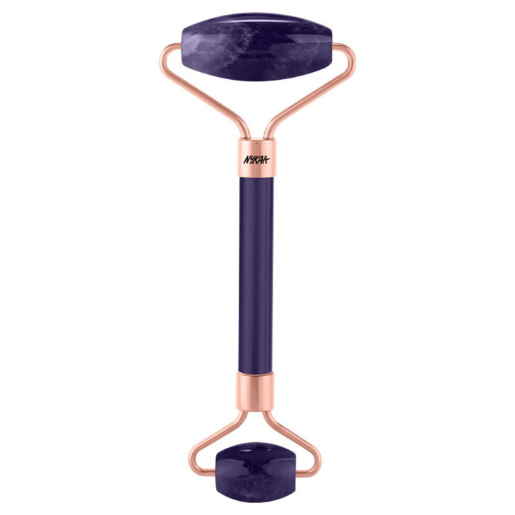 Nykaa Naturals Amethyst Face Roller Diminishes Fine Lines and Wrinkles Natural Crystals for Skin Calming Tones and Sculp