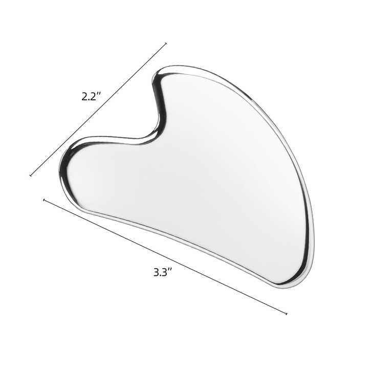 BTYMS Gua Sha Facial Tools Heart Shaped Guasha Tool Stainless Steel Face Sculpting Tool