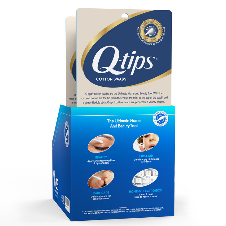 QTips Cotton Swabs 625 Count 2Pack Original Cotton Swabs with Soft Tips Makeup Tools Beauty Personal Care Household Esse