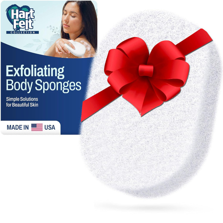 HartFelt Bath Sponge Soft Exfoliating Body Sponge for Dead Skin ChemicalFree Bath Scrubber for Body Cleanses Skin from D