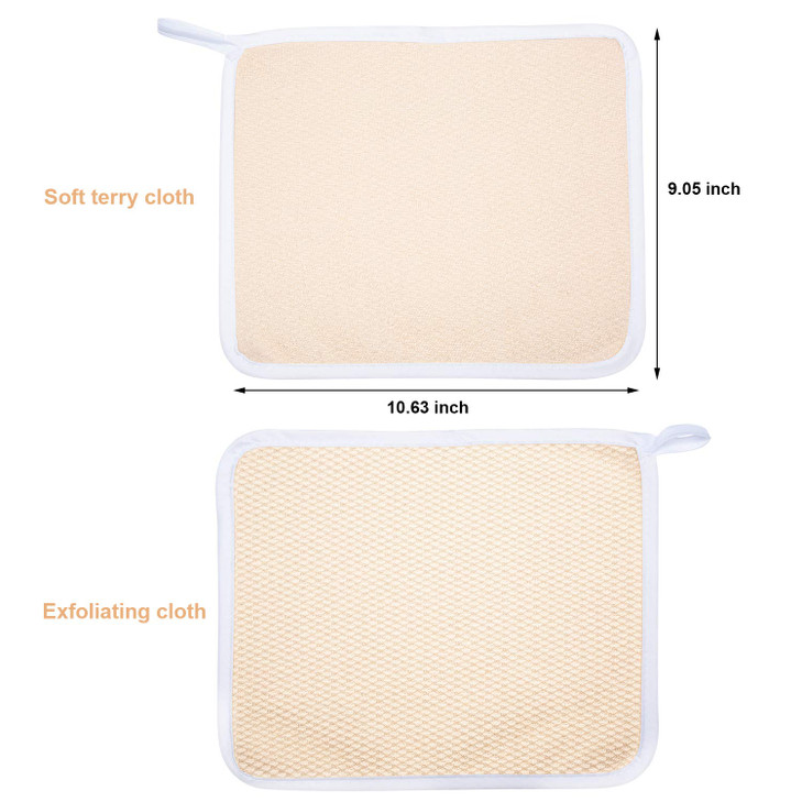 Tatuo 3 Pack Wash Cloths Exfoliating Washcloth Soft Shower Washcloth Exfoliating Face and Body Wash Cloths Towel Weave B