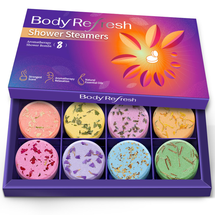 Shower Steamers Aromatherapy 8 Pack Shower Bombs with Essential Oils Mothers Day Gifts for Mom Wife Birthday Gifts for W