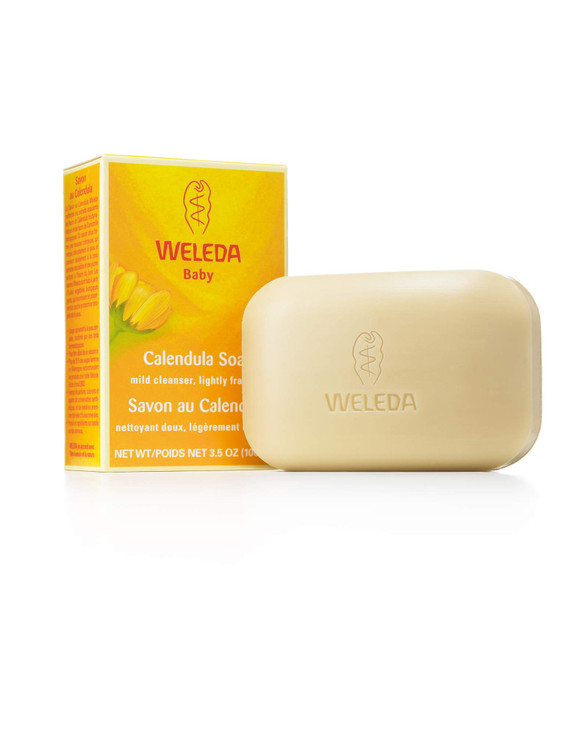 Weleda Calendula Bar Soap 35 Ounce Plant Rich Cleanser with Calendula and Chamomile