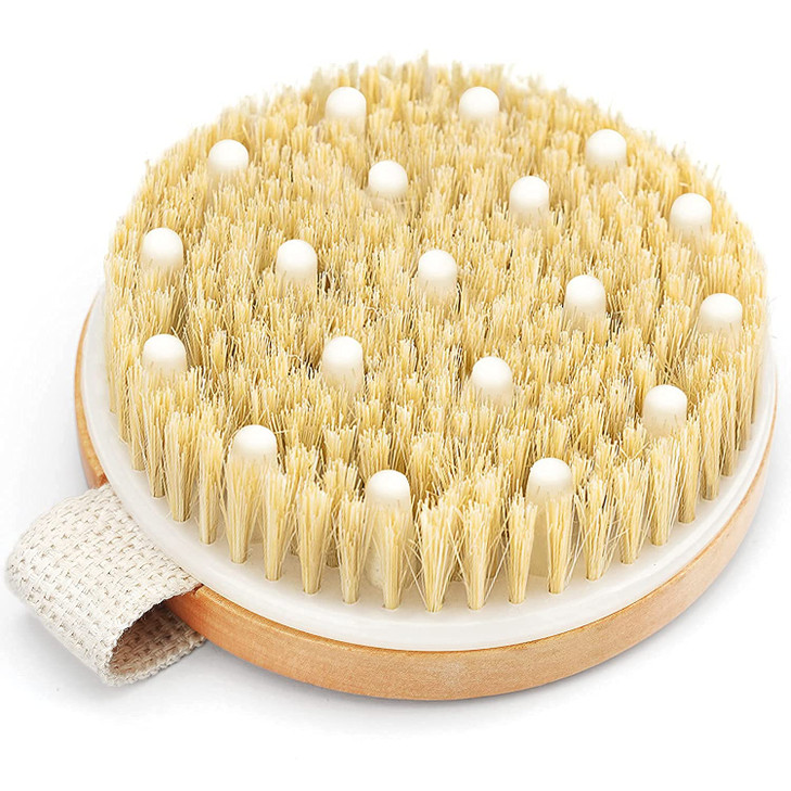 Dry Brushing Body Brush POPCHOSE Exfoliating Body Brush for Beautiful Skin Body Scrubber for Cellulite and Lymphatic Dra