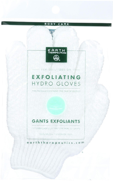 Earth Therapeutics Hydro Exfoliating Gloves White 1 Pair