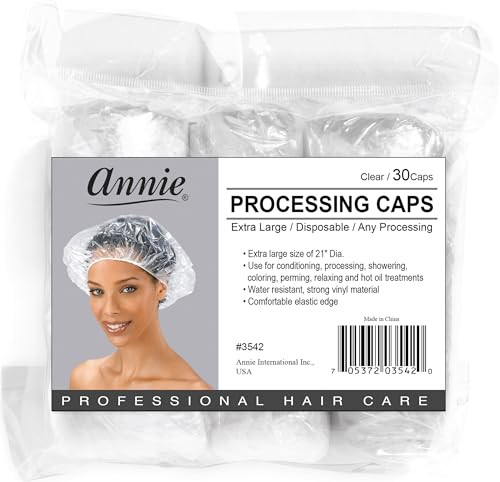 ANNIE Extra Large Processing Caps Clear 100 Caps 1 pack