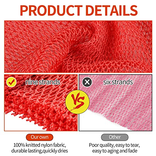 AbuQ 2 Pieces African net Sponge for exfoliatingAfrican exfoliating net African wash net African Ghana Sapos scrubbing w