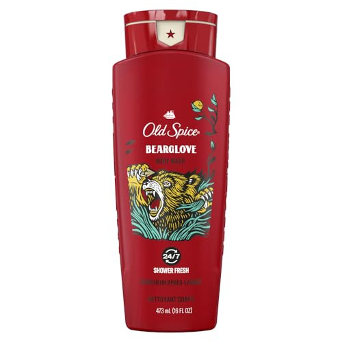 Old Spice Wild Bearglove Scent Body Wash for Men Red 16 Oz Packaging may vary Red