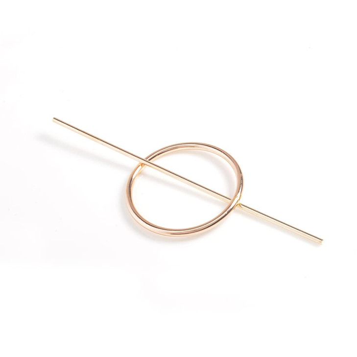 Jakawin Womens Minimalist Circle Hair Clip Brass Hair Barrette Gilrs Hair Accessories online at globaldelivered