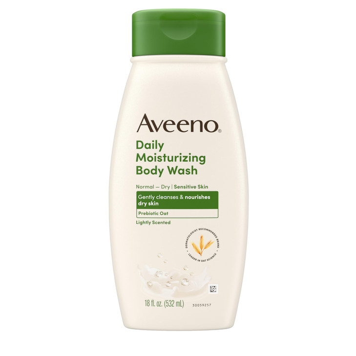 Aveeno Daily Moisturizing Body Wash for Dry Sensitive Skin Prebiotic Oat Body Wash Gently Cleanses Nourishes Dry Skin Li