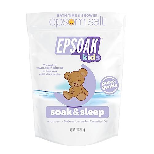 Epsoak Kids Lavender Soak Sleep Epsom Salt 2 lb Bag