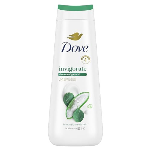 Dove Body Wash Invigorate Aloe Eucalyptus For 24hr LotionSoft Skin Moisturizing Skin Cleanser with No Sulfates No Parabe