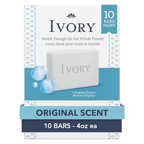 Ivory Gentle Bath Bar Soap Designed for Whole Family 9944 Pure Formula w PlantBased Cleansers Made Without Heavy Perfume