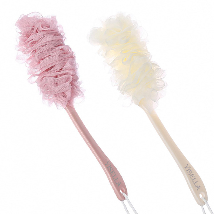 Back Brush Long Handle for Shower Sponges for WomenBack Shower Scrubber Loofah On A Stick Lufa with Long Handle