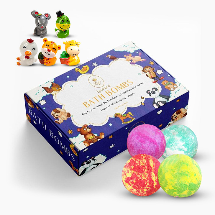 Levitural Bath Bombs Gift Set Organic Natural Spa Fizzies for Relaxation Moisturizing and Aromatherapy Perfect for Women