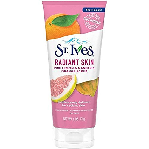 St Ives Radiant Skin Pink Lemon and Mandarin Orange Face Scrub 6 oz Pack of 2