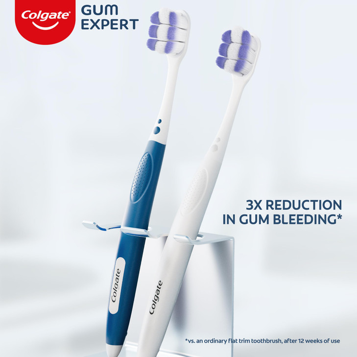 Colgate Gum Expert Ultra Soft Toothbrush Pack, Extra Soft Toothbrush for Sensitive Gums, Bleeding and Irritation, 2 Pack