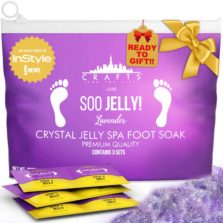 Crafts And The City SOO Jelly Pedicure Packs Pedicure Foot Soak For Feet Moisturizing Jelly Spa Pedi Soak Foot Spa Bath