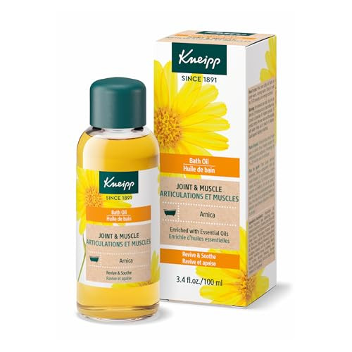 Kneipp Joint Muscle Arnica Bath Oil Good for Achy Joints PostWorkout Recovery Vegan 338 fl oz Up to 10 Baths