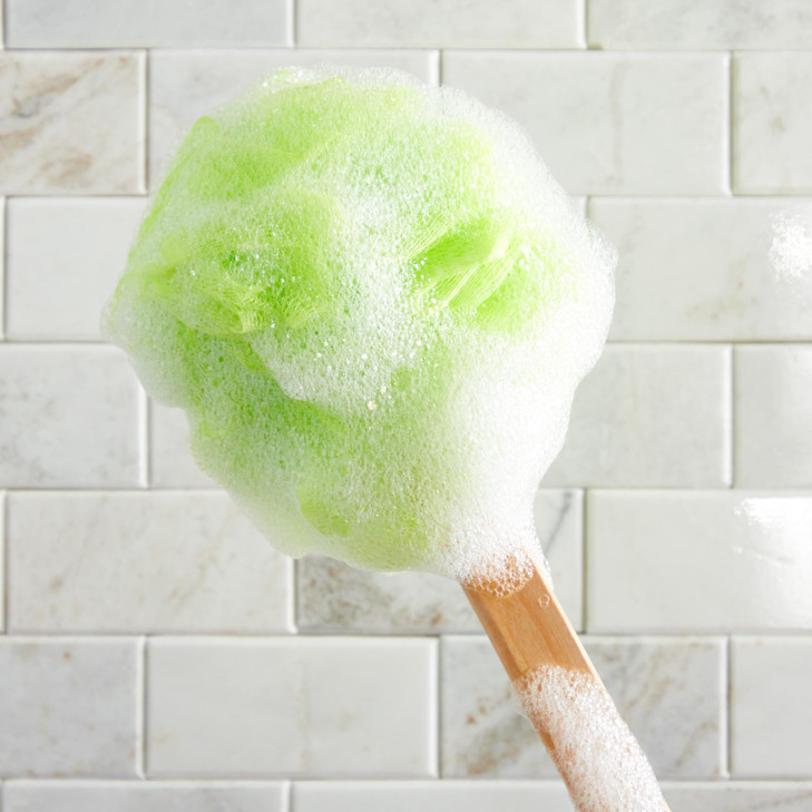 Juvale Loofah Back Scrubber for Shower 4 Pack Assorted Colors 16 in Loofah with Handle Body Scrubber Shower Brush with L