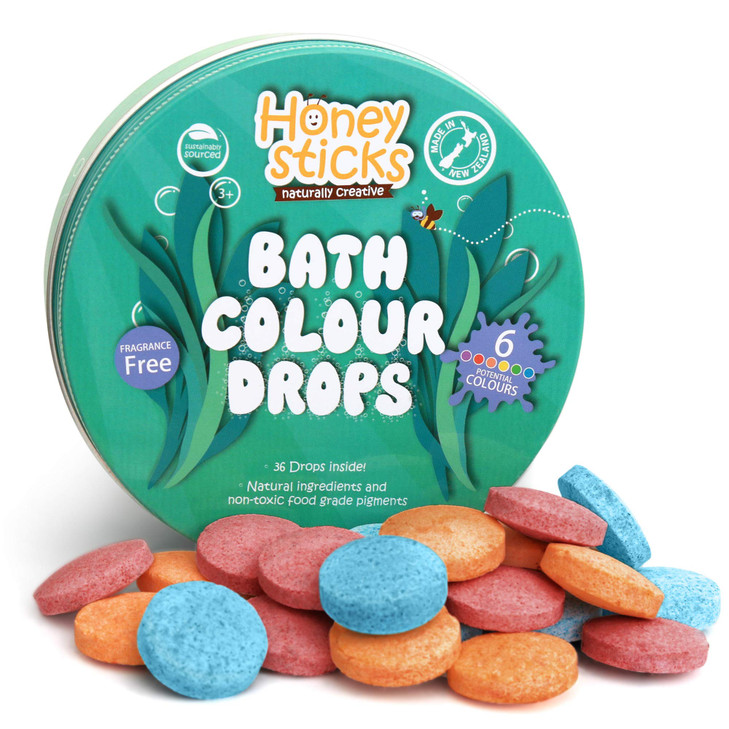 Honeysticks Bath Color Tablets for Kids Non Toxic Bathtub Drops Made with Natural Ingredients and Food Grade Colors Frag