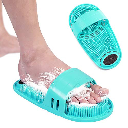 meidong Silicone Shower Foot Scrubber Personal Foot Massage and Cleaning NonSlip Foot Scrubber for Men and Women 1PCS Gr