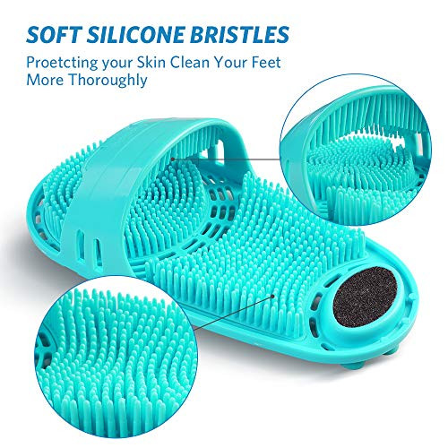 meidong Silicone Shower Foot Scrubber Personal Foot Massage and Cleaning NonSlip Foot Scrubber for Men and Women 1PCS Gr