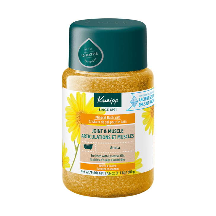 Kneipp Joint Muscle Mineral Bath Salt with Arnica Rejuvenate Joints Muscles 176 oz Up to 10 Baths