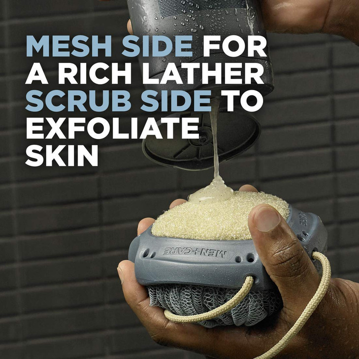 DOVE MEN CARE Shower Tool 4 Count For Stronger HealthyFeeling Skin Active Clean Scrubs and Exfoliates for a Deeper Clean