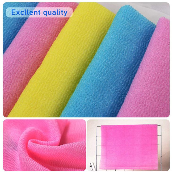 ARCHM 12Pack Premium Nylon Exfoliating Towel 35Inch QuickDry Hygienic Japanese Washcloth for Body Back Durable Machine W
