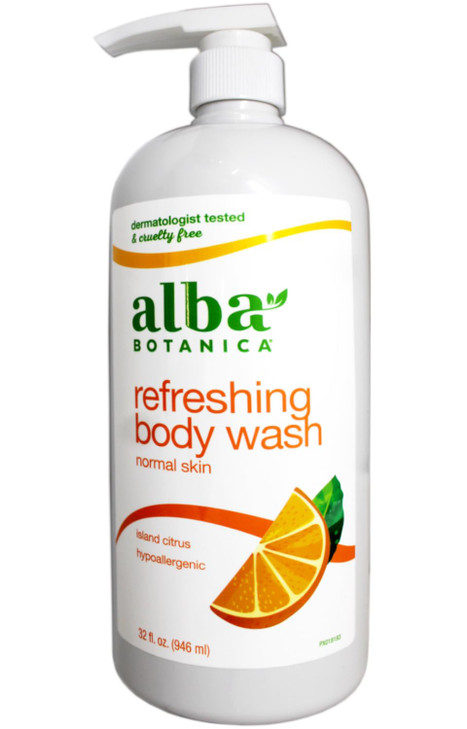 Alba Botanica Very Emollient Bath Shower Gel Island Citrus 32 fl oz 947 ml Gel