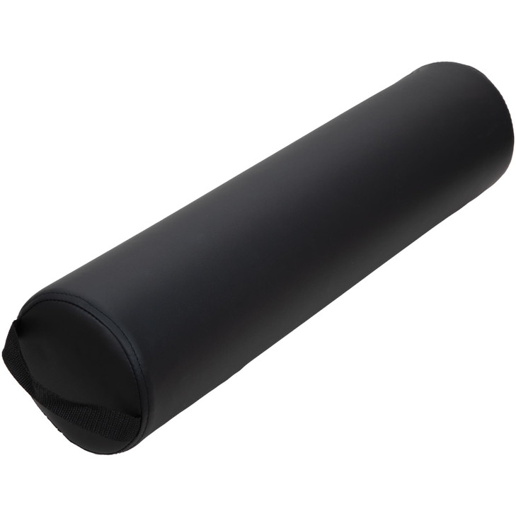 ForPro Full Round Bolster Pillow Black Oil and StainResistant for Massage and Yoga 6 R x 26 L